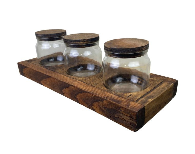 Apothecary Tray w/ 3 Jars